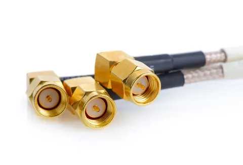 Gold-plated coax connectors